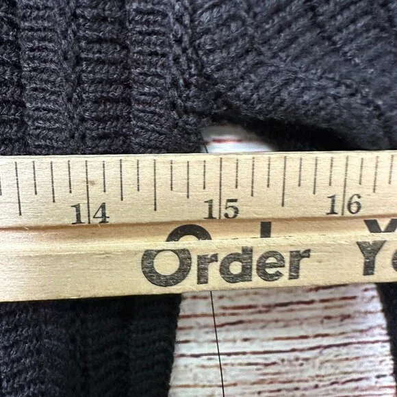 Pomander Place Womens Size S Black Ribbed Knit Sweater Adi Dress Long Sleeve - Picture 8 of 12